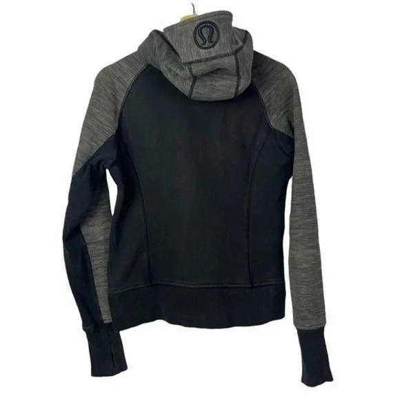 Lululemon Scuba Full Zip Hoodie Black & Space Gray 4 - Picture 5 of 12